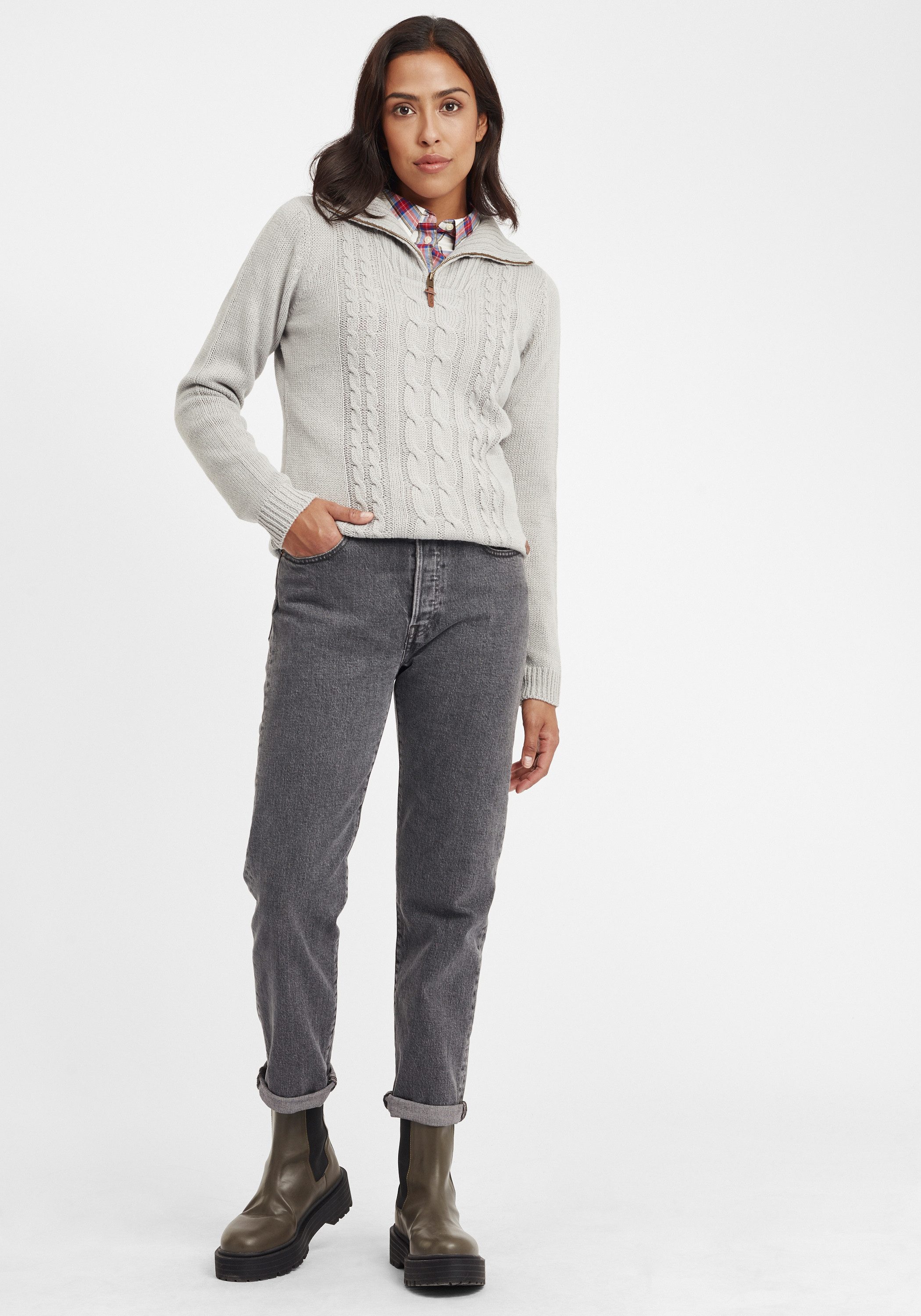 OXMO Strickpullover OXCarry Strickpulli mit Stehkragen günstig online kaufen
