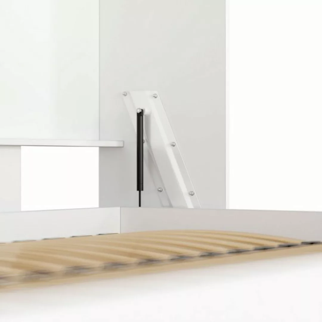 Laros-Living Schrankbett Horizontal Weiß 100/140/160 patentierte Gasdruckfe günstig online kaufen