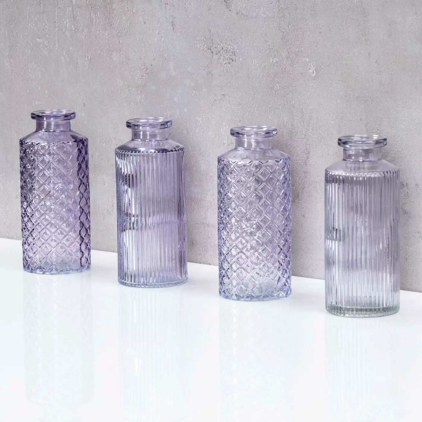 Levandeo® Dekovase, 4er Set Vase Lila günstig online kaufen
