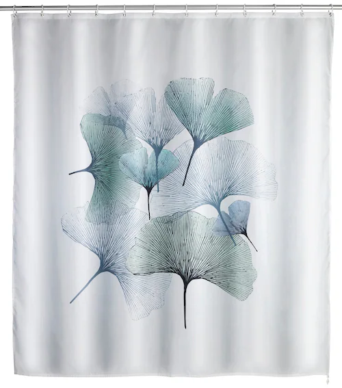 Wenko Anti-Schimmel Duschvorhang Ginkgo Polyester 180 cm x 200 cm günstig online kaufen