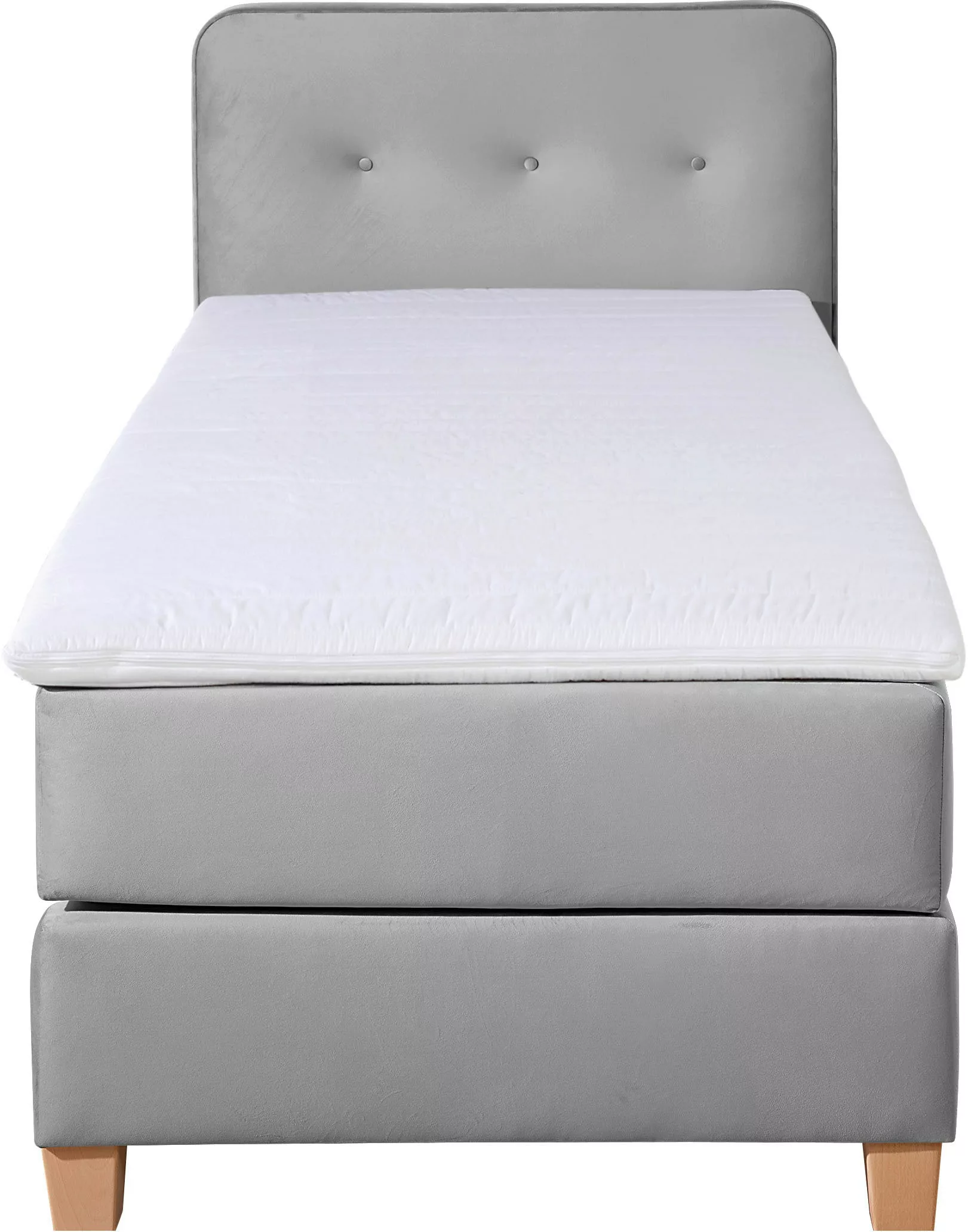 Home affaire Boxspringbett Fargo, inkl. Topper, in 3 Matratzenarten, in Sam günstig online kaufen