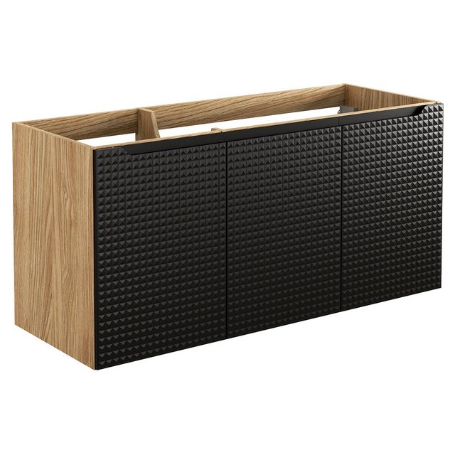 Lomadox Waschbeckenschrank LONDON-56-BLACK Waschtischunterschrank, 120cm, E günstig online kaufen