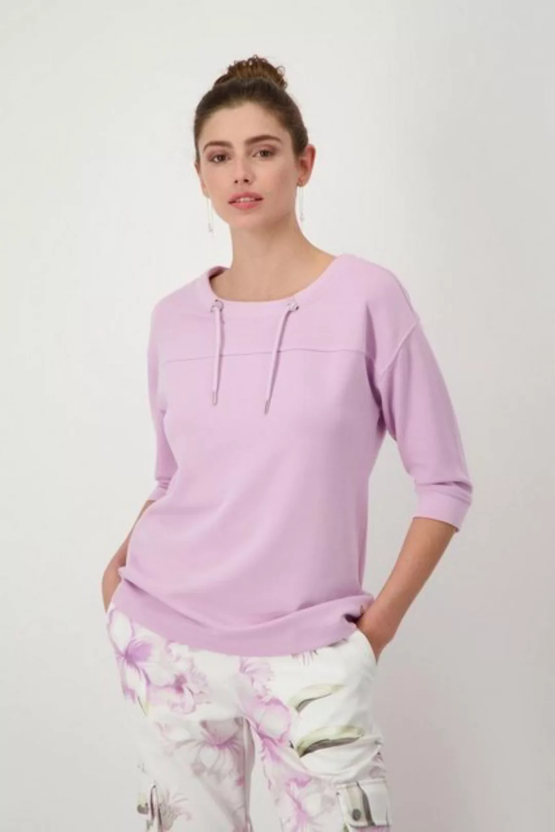 Monari Langarmshirt Sweatshirt, lavender rose günstig online kaufen