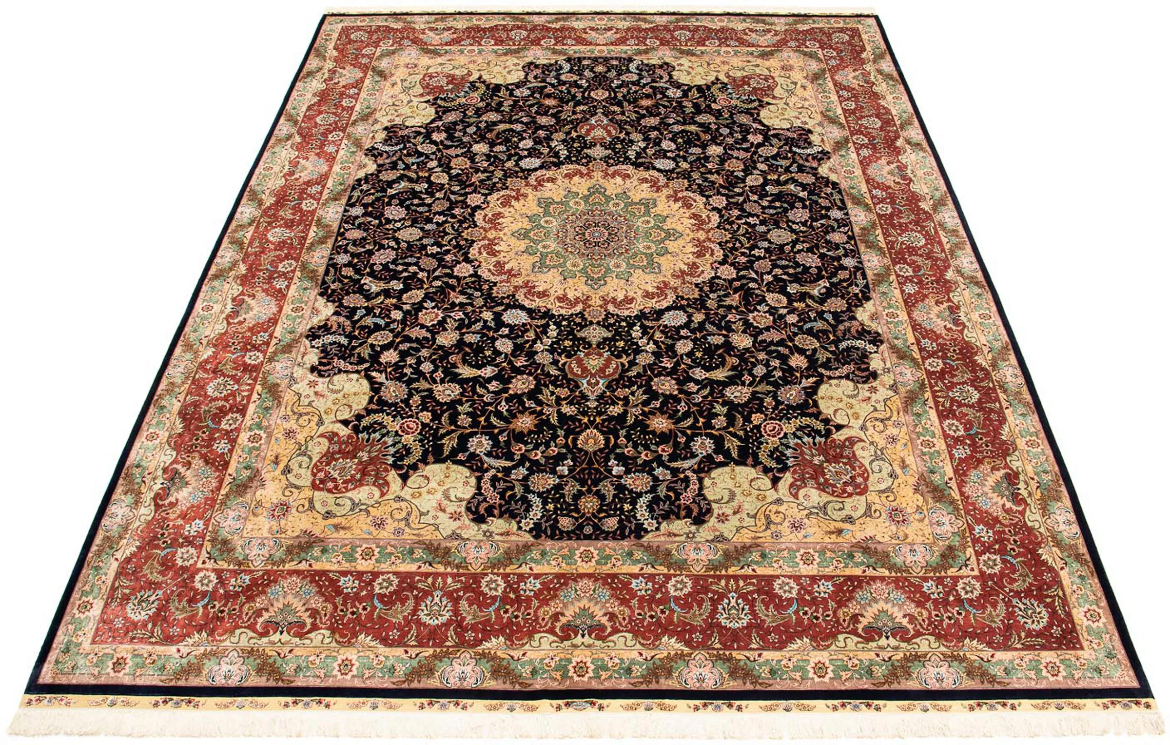 morgenland Orientteppich »Hereke - 402 x 303 cm - dunkelrot«, rechteckig, W günstig online kaufen