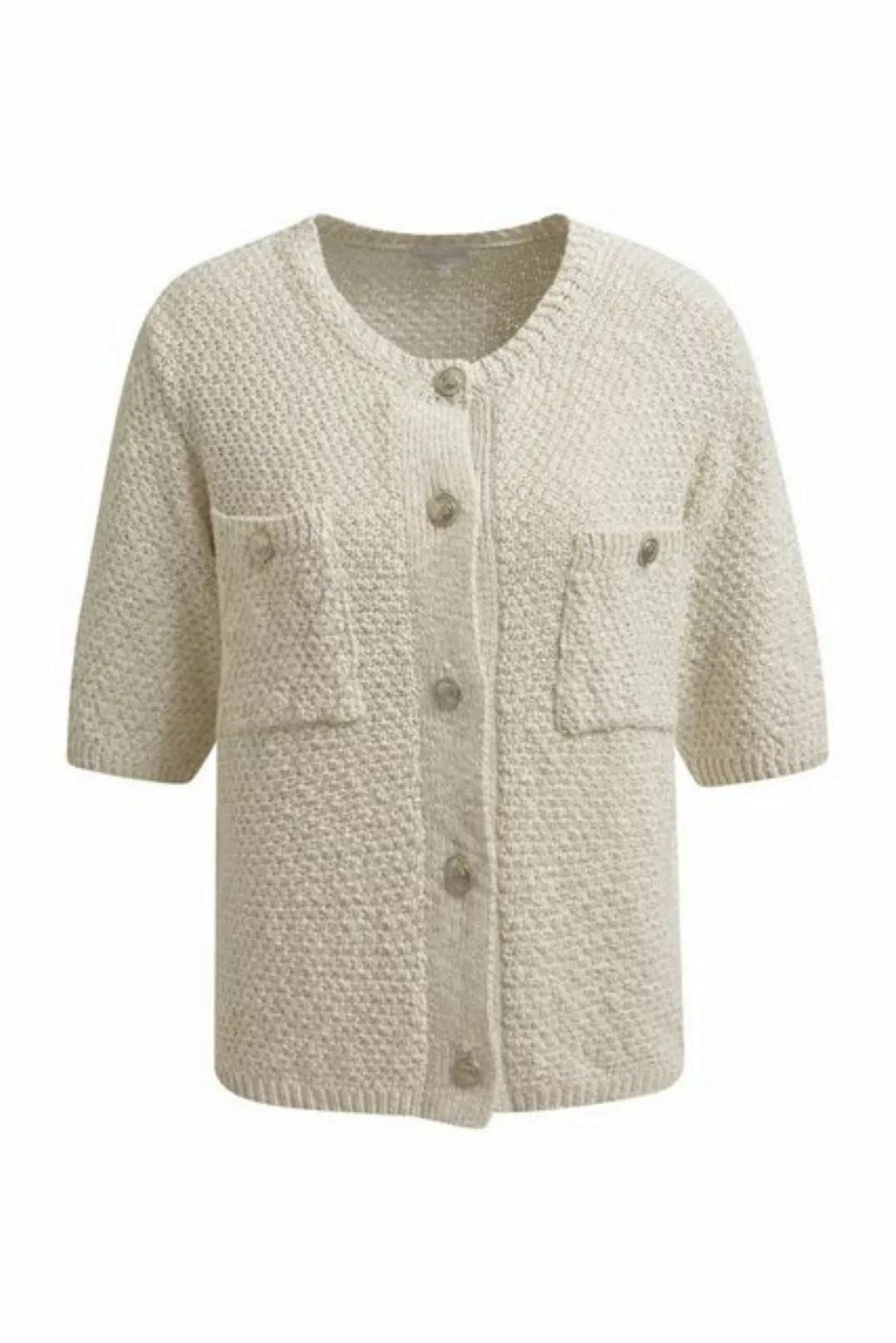 Milano Italy Strickjacke CARDIGAN W ROUNDNECK, PLACKET AT CF günstig online kaufen