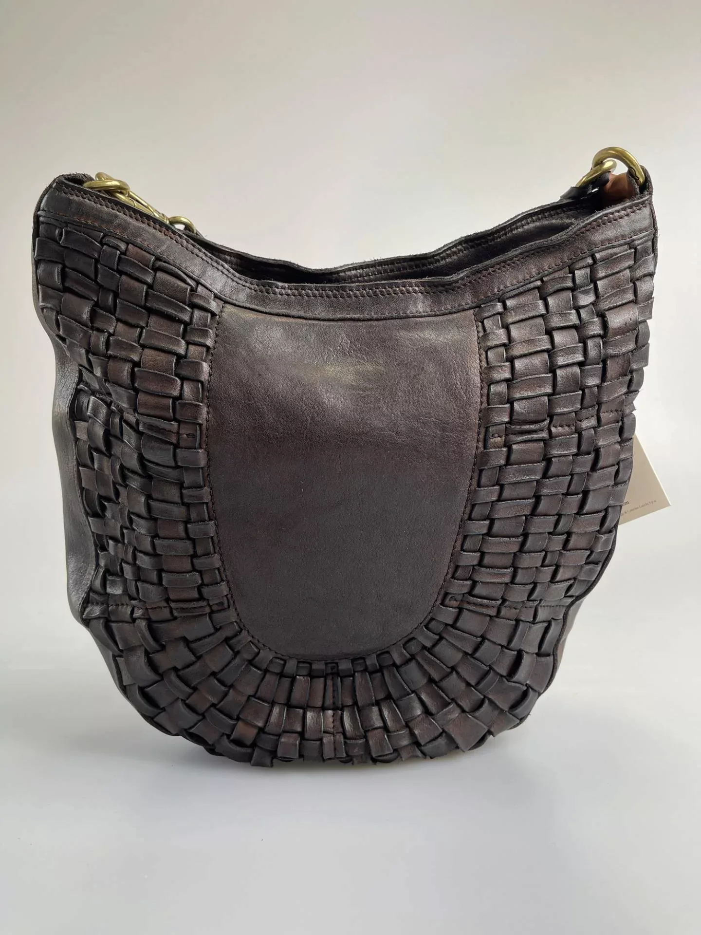 Campomaggi Umhängetasche Shoulder Bag Regular Weaved - Farbe: Grigio günstig online kaufen