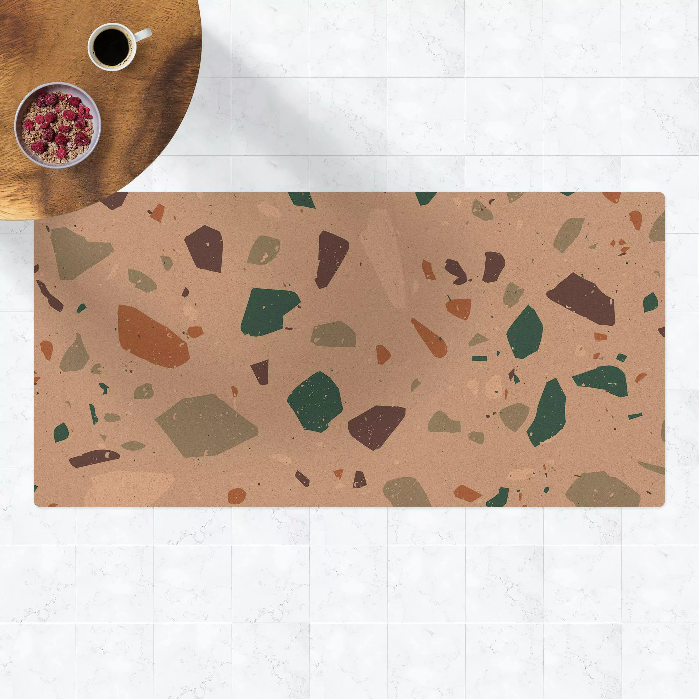 Kork-Teppich Detailliertes Terrazzo Muster Grosseto günstig online kaufen