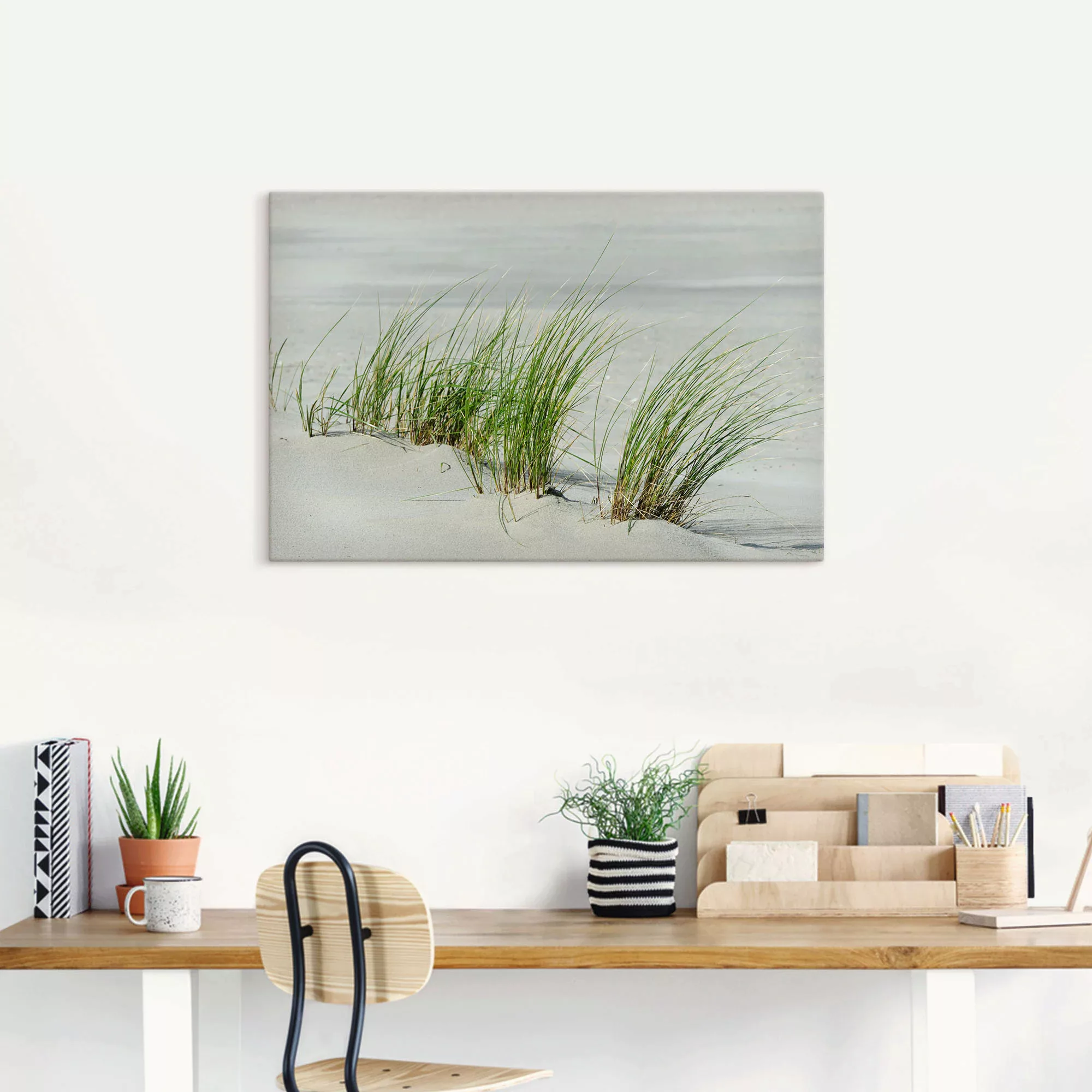Artland Leinwandbild "Gräser am Strand", Strandbilder, (1 St.), auf Keilrah günstig online kaufen