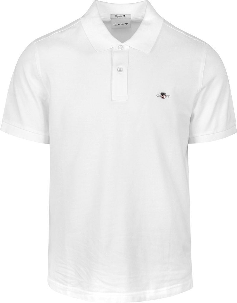 Gant Shield Piqué Poloshirt Weiß - Größe 4XL günstig online kaufen