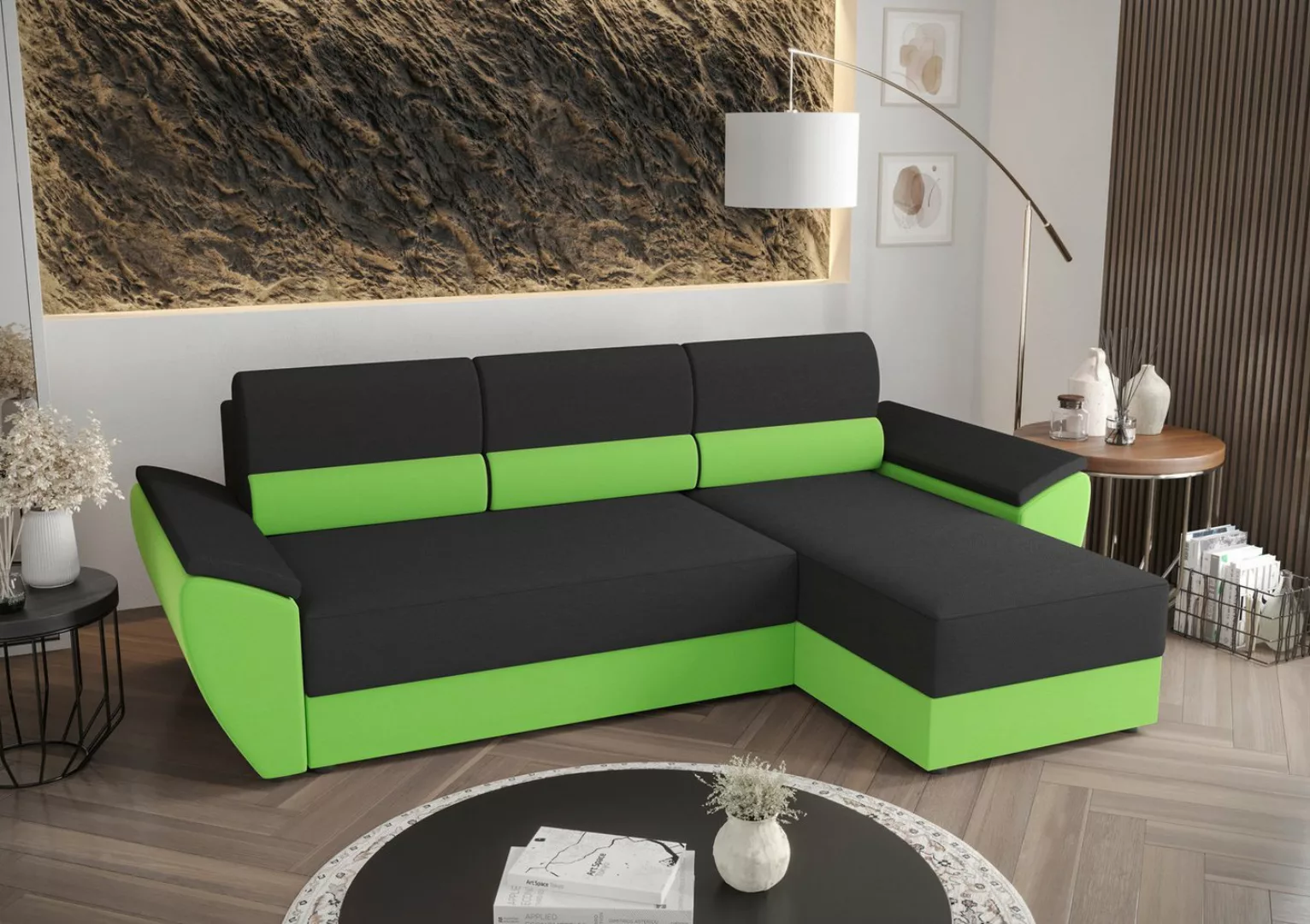 ALTDECOR Ecksofa REB-L2, Couch mit Schlaffunktion, Wohnzimmer - Wohnlandsch günstig online kaufen