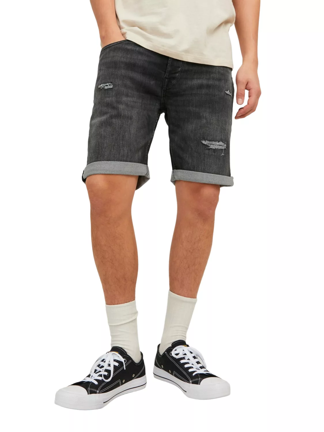 Jack & Jones Herren Jeans Short JJIRICK JJICON GE 604 - Regular Fit - Blau günstig online kaufen