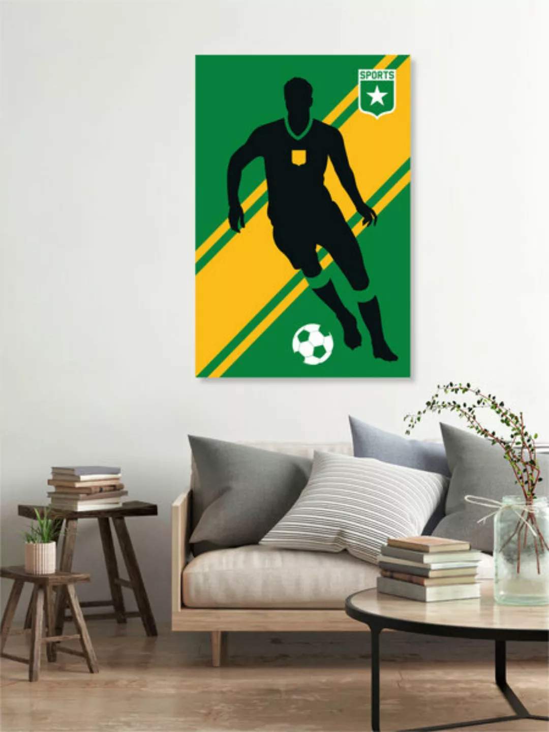 Poster / Leinwandbild - Football Player günstig online kaufen