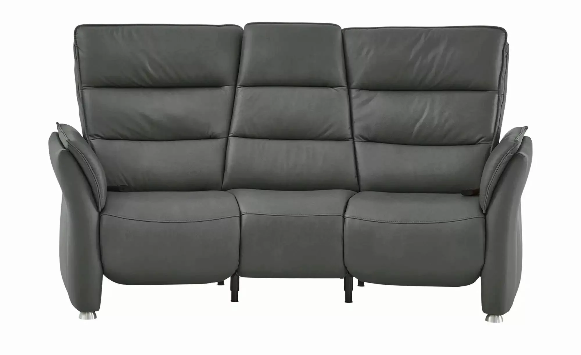 Hukla Trapezsofa Echtleder Corina ¦ grau ¦ Maße (cm): B: 202 H: 112 T: 120. günstig online kaufen