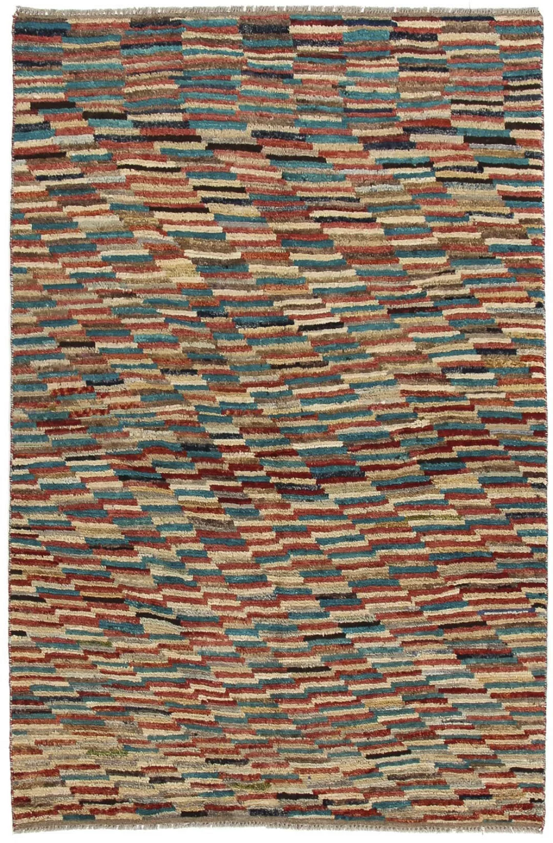 morgenland Wollteppich »Streifen Multicolore 184 x 117 cm«, rechteckig, Han günstig online kaufen