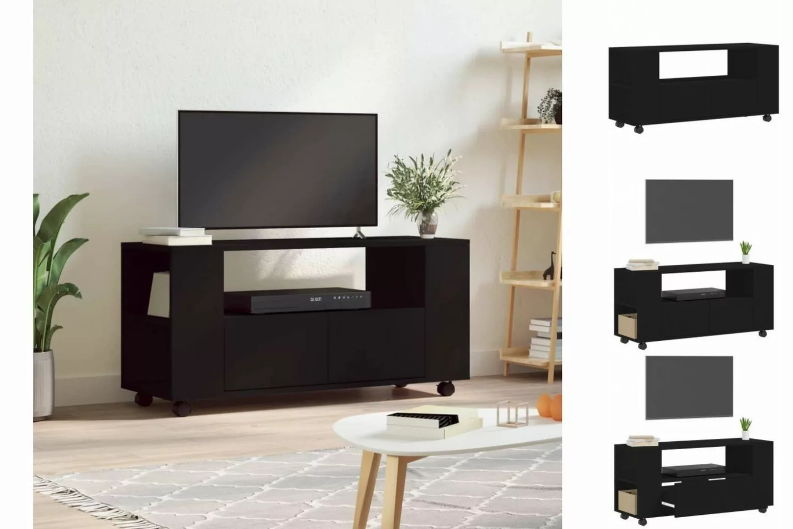 vidaXL TV-Schrank TV-Schrank Schwarz 102x34,5x43 cm Spanplatte TV-Lowboard günstig online kaufen