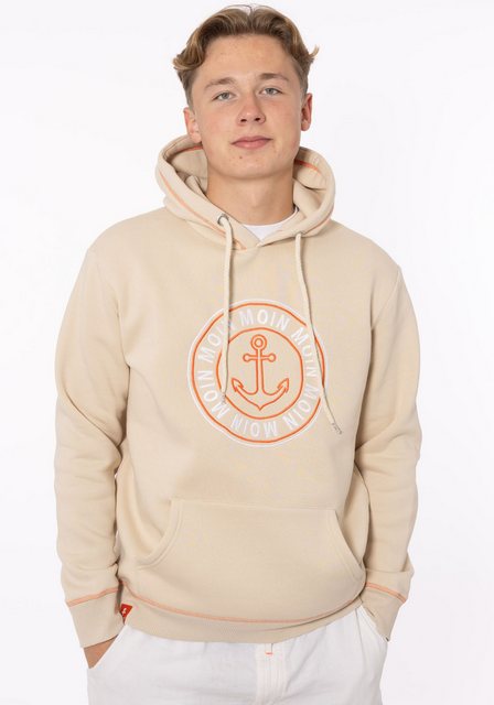 Zwillingsherz Hoodie ""Anker & Moin"", mit neongelber Kontrastnaht günstig online kaufen