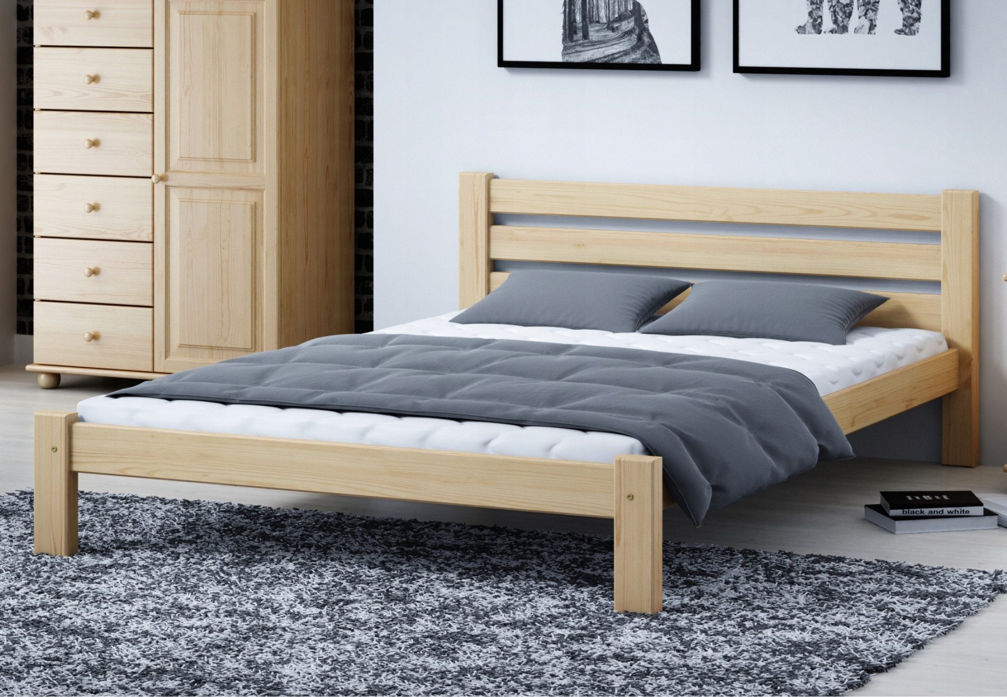 Home Collective Holzbett Einzelbett Massivholz Bett günstig online kaufen