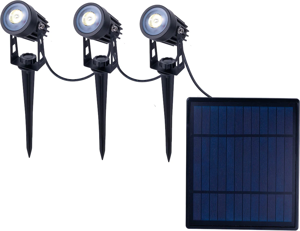 näve LED Solarleuchte »Spoti«, 3 flammig-flammig, 3er LED Solarspot mit Erd günstig online kaufen