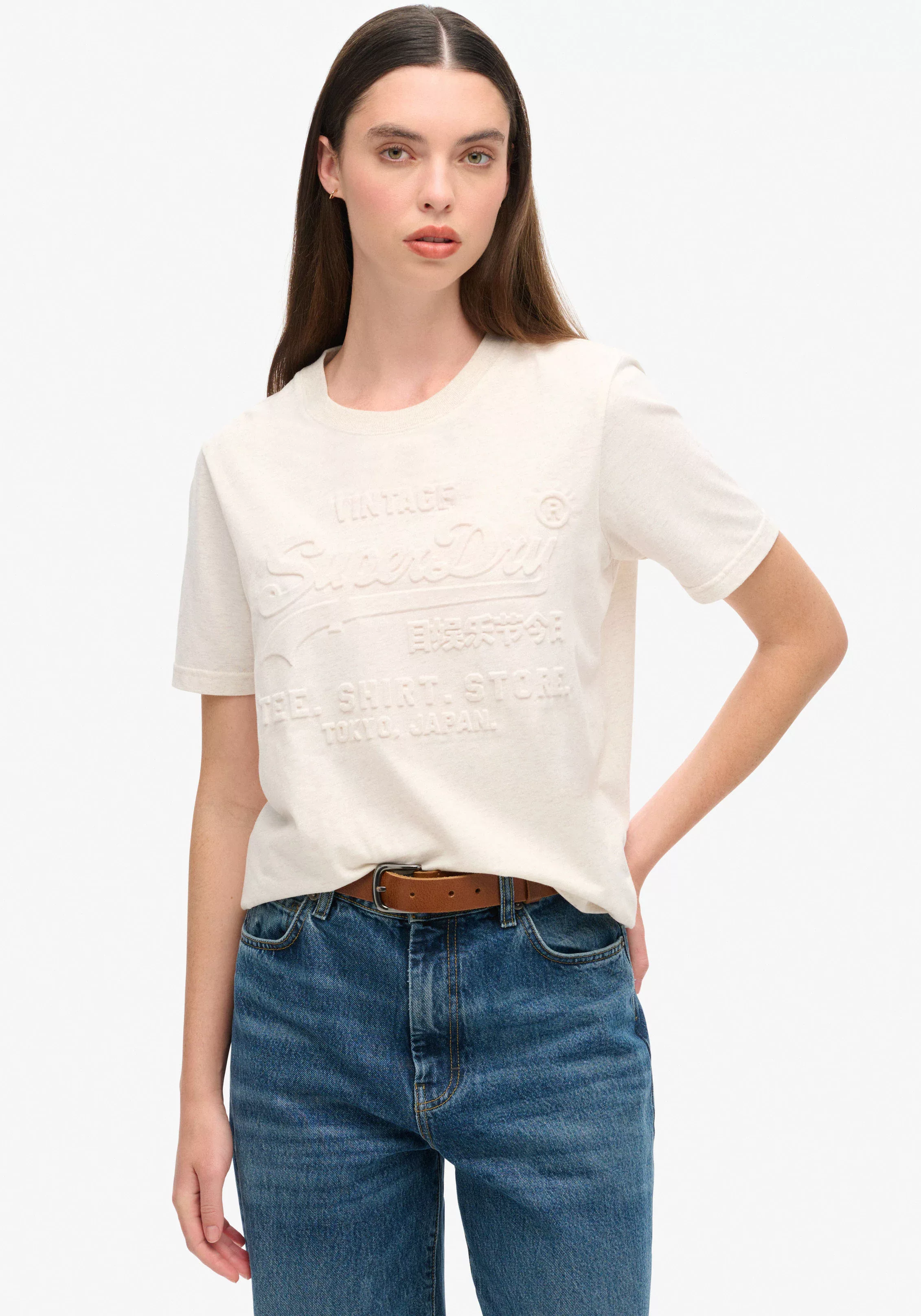 Superdry Print-Shirt EMBOSSED VL RELAXED TSHIRT günstig online kaufen