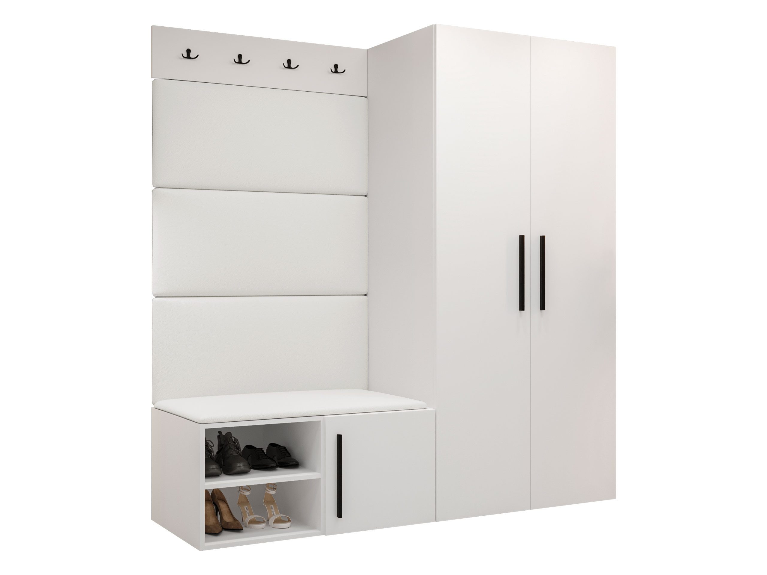 MIRJAN24 Garderoben-Set Medi I, (Drehtürenschrank, Schuhschrank, günstig online kaufen