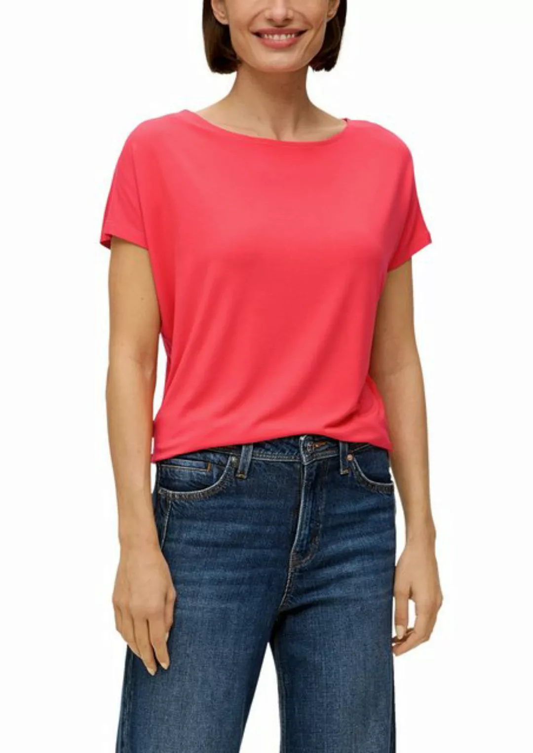 s.Oliver T-Shirt s.Oliver T-Shirt aus Viskosestretch in Orange (1-tlg) Nich günstig online kaufen