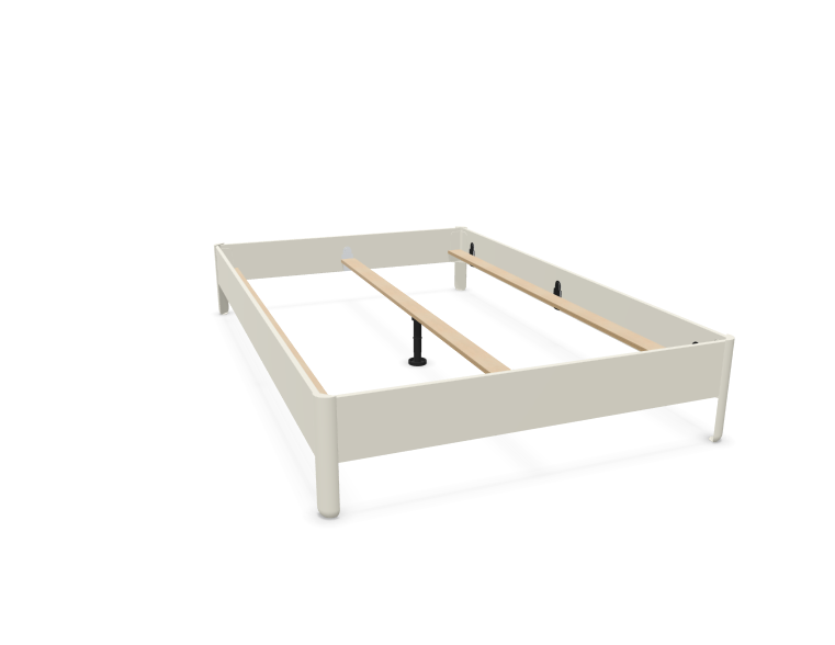 NAIT Doppelbett farbig lackiert Brillantgelb 140 x 220cm Ohne Kopfteil günstig online kaufen