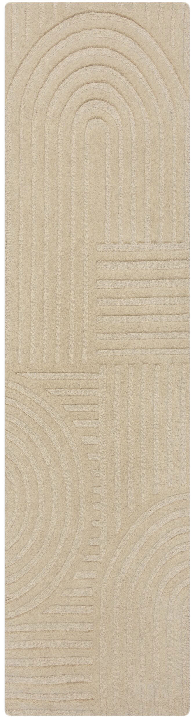 FLAIR RUGS Wollteppich »Zen Garden«, 10 mm Höhe, 100% Wolle, Hoch-Tief-Effe günstig online kaufen