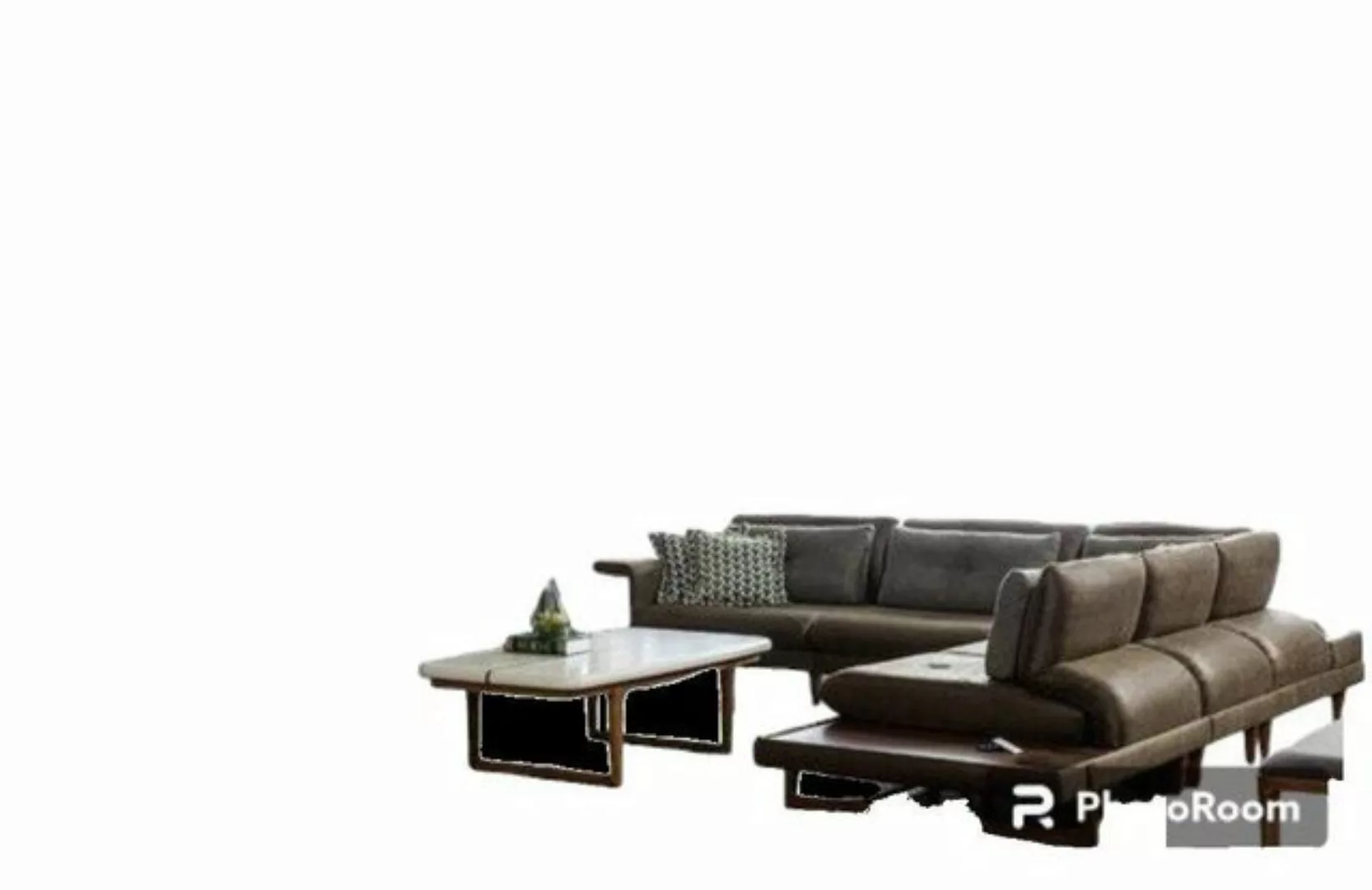 JVmoebel Ecksofa Wohnzimmer Set Luxus Möbel L-Form Sofa Sessel Textil Möbel günstig online kaufen