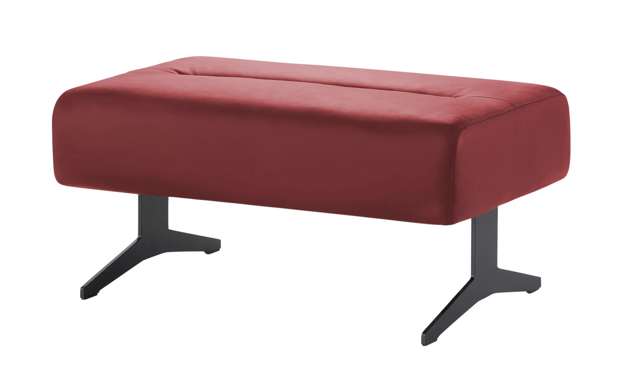 Stressless Hocker aus Leder  Stella - rot - 90 cm - 44 cm - 57 cm - Polster günstig online kaufen