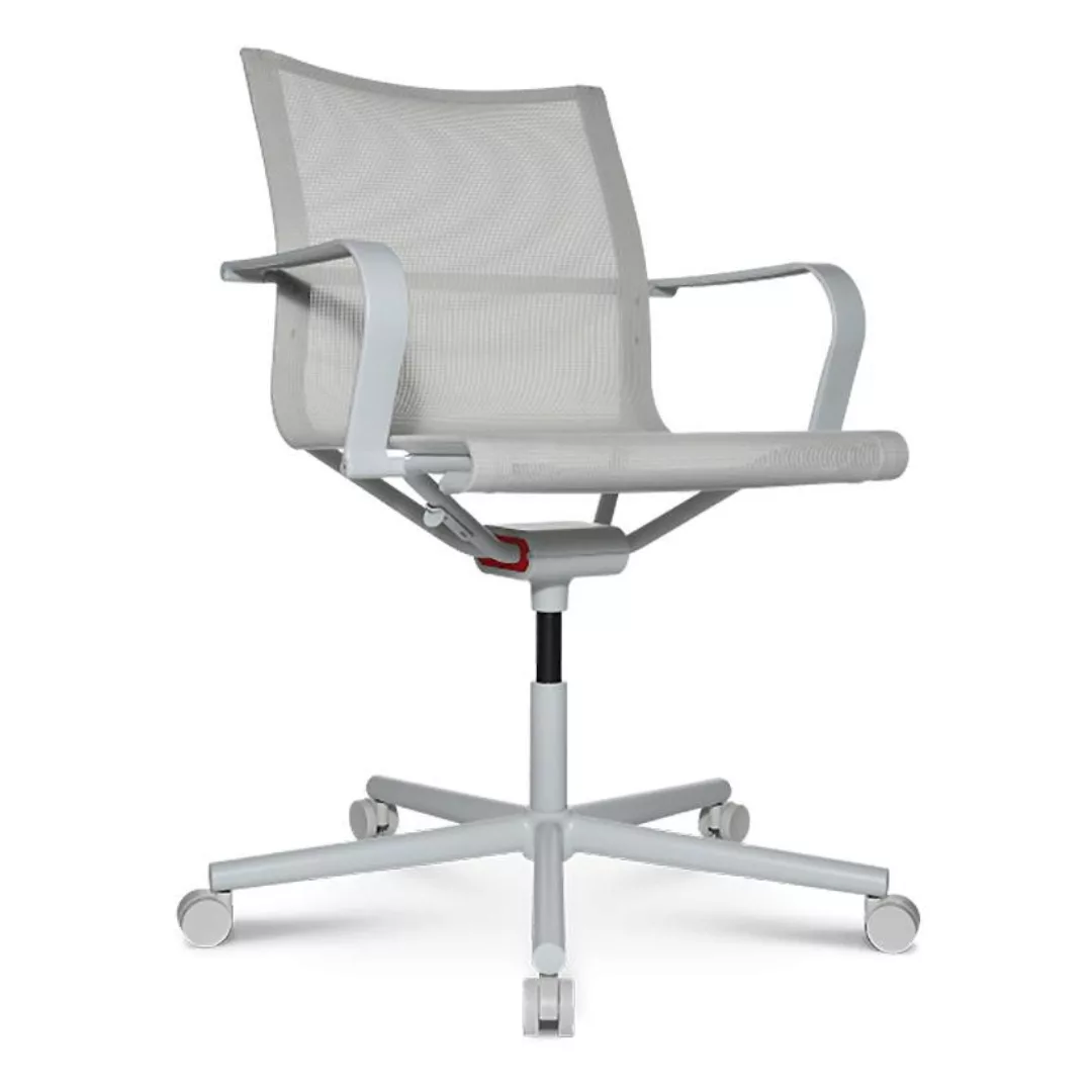 Wagner - D1 Bürostuhl mit Armlehne & Rollengestell - weiß/Dondola® 4D Sitzg günstig online kaufen