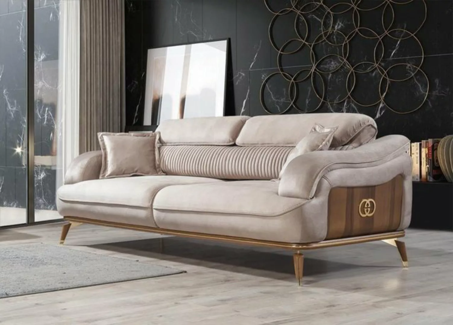 JVmoebel Sofa Wohnzimmer Möbel Dreisitzer Sofa Polster Möbel Modern Designe günstig online kaufen