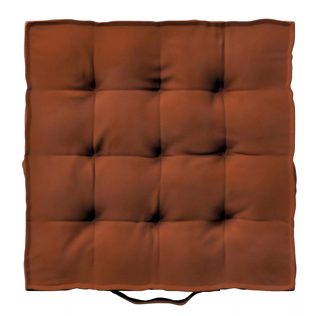 Sitzkissen Jacob mit Handgriff, braun-karamell, 40 x 40 x 6 cm, Velvet (704 günstig online kaufen