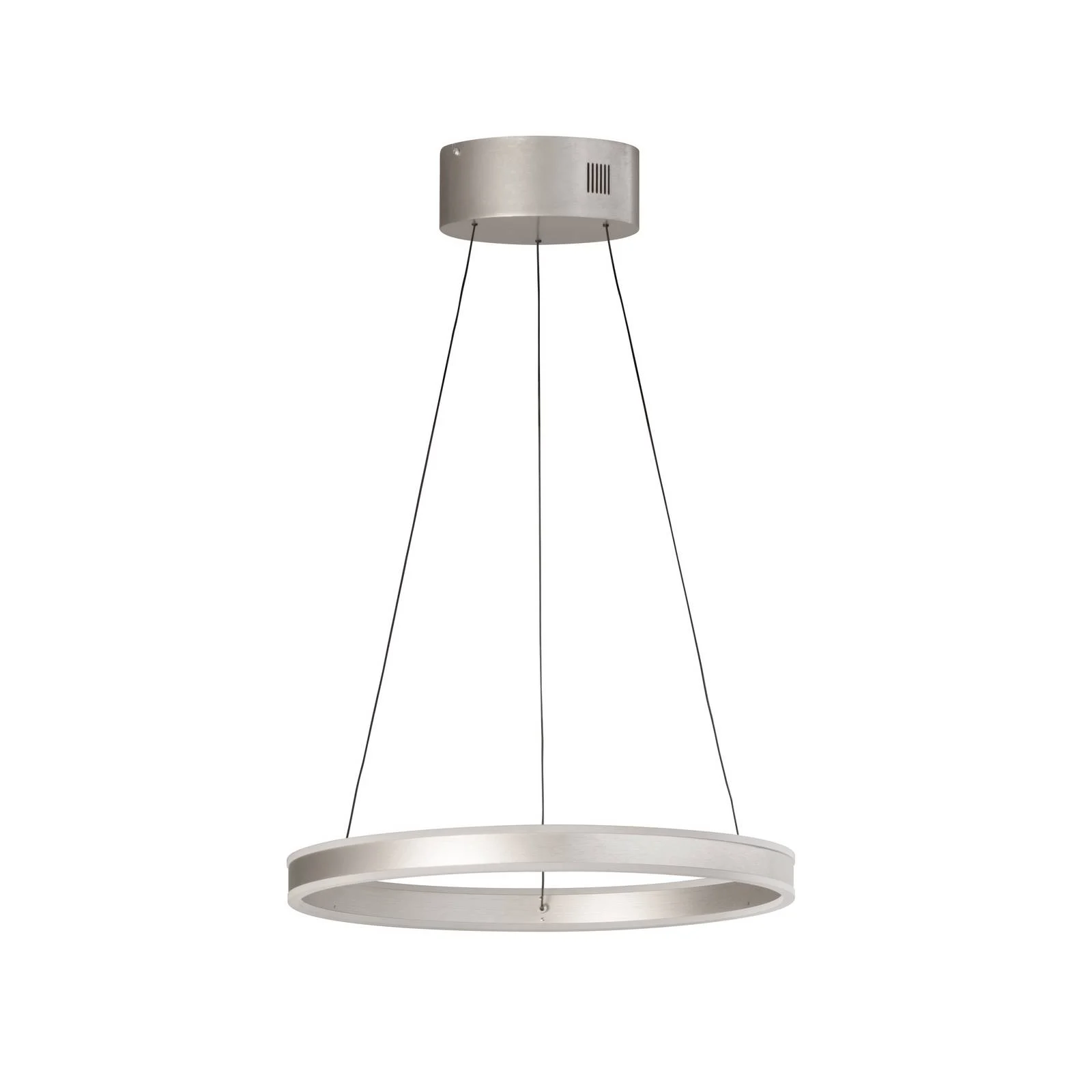 LED-Hängelampe Silvio, Ø 50 cm, nickel matt, Metall, CCT, günstig online kaufen
