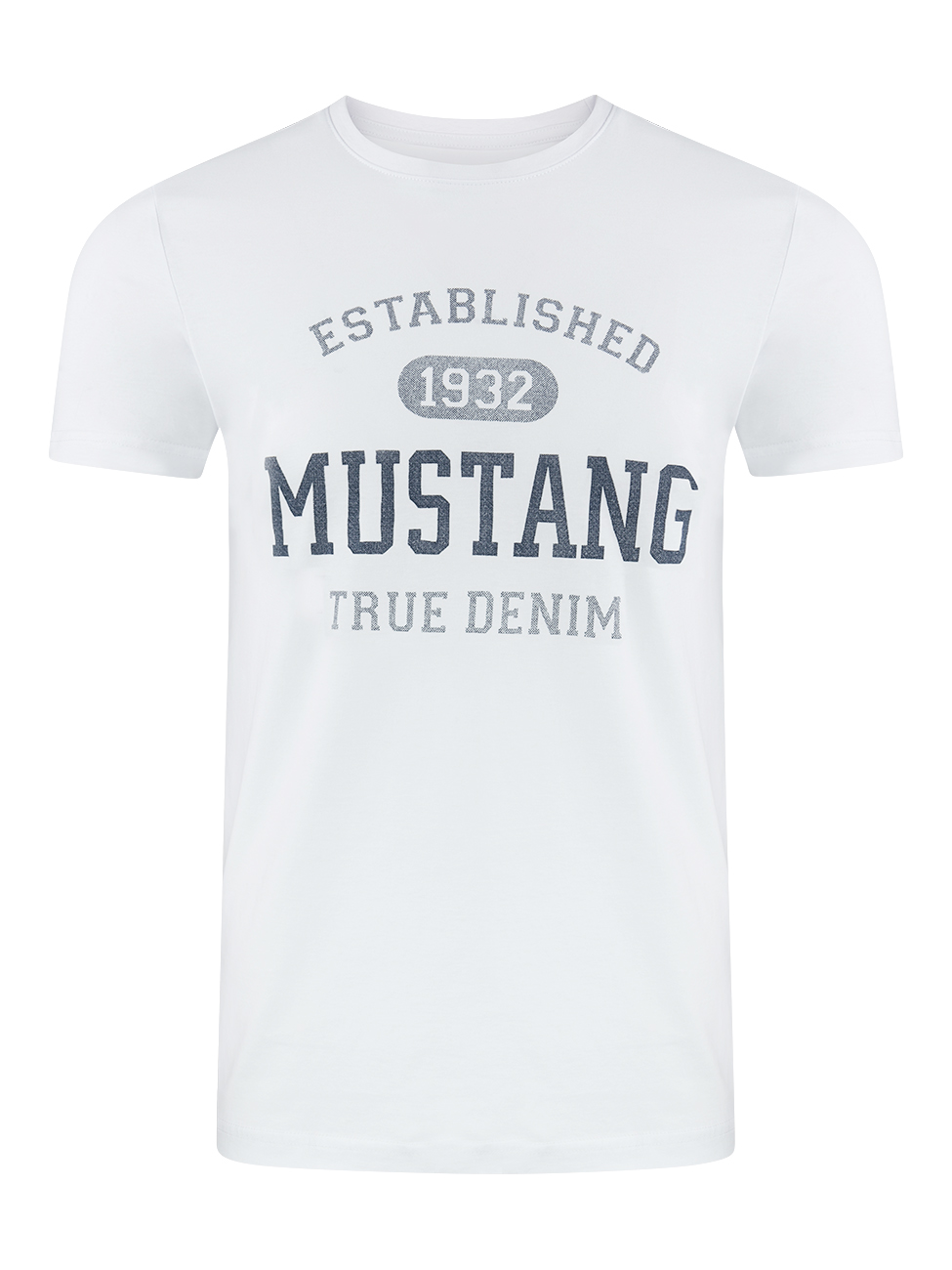 Mustang Herren T-Shirt Mehrfarbig Rundhals Regular Fit S bis 6XL günstig online kaufen