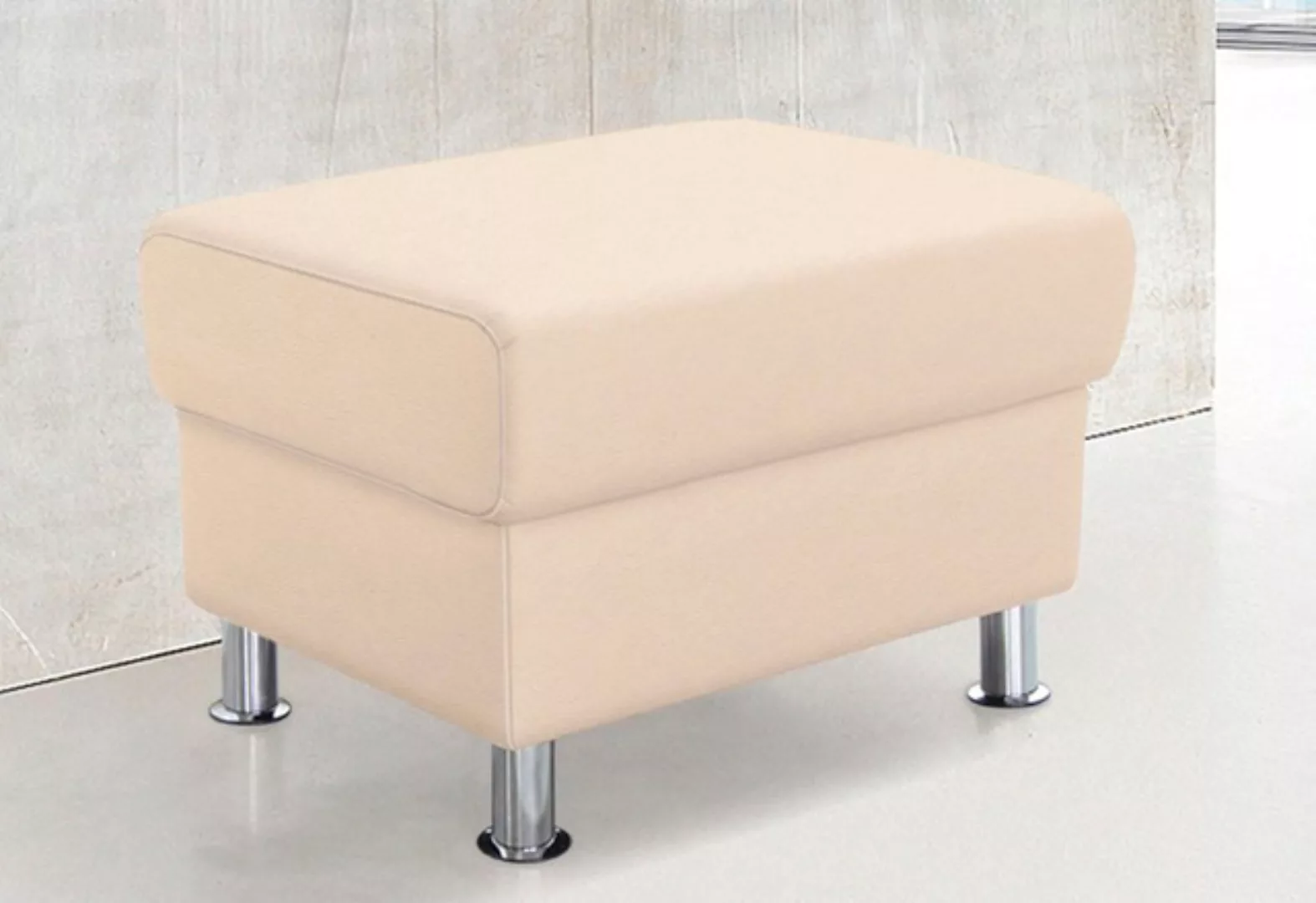 TRENDMANUFAKTUR Hocker »Rondo, Polsterhocker zur Serie, Breite 67 cm, Füße günstig online kaufen