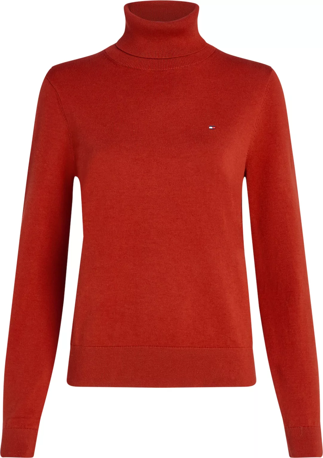 Tommy Hilfiger Strickpullover "CO JERSEY STITCH ROLL-NK SWT", mit Rollkrage günstig online kaufen