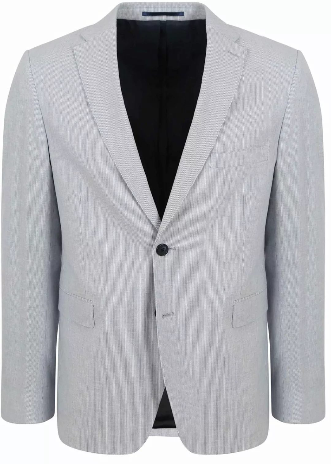 Suitable Blazer Leinen Streifen Hellblau - Größe 50 günstig online kaufen