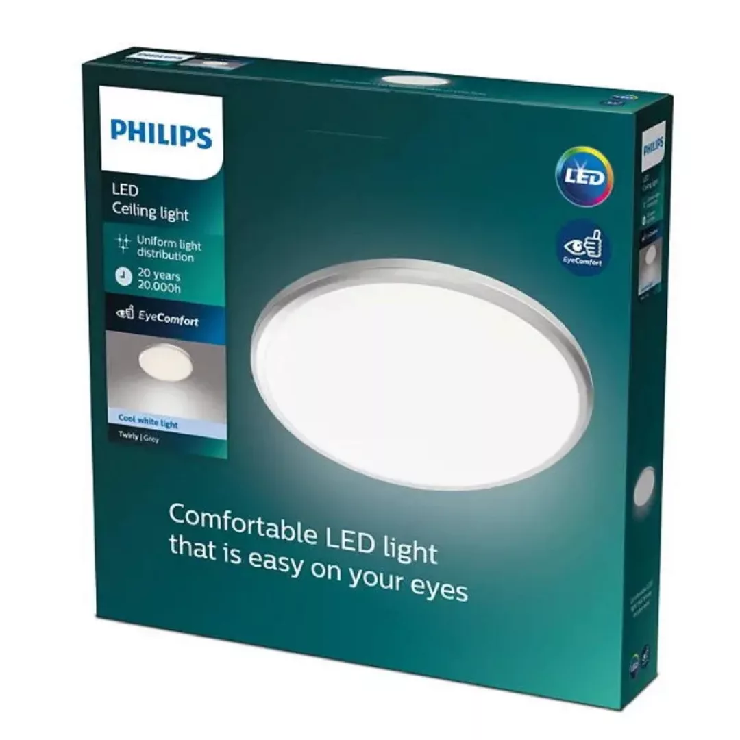 Philips LED Deckenleuchte Twirly in Weiß 17W 1900lm günstig online kaufen