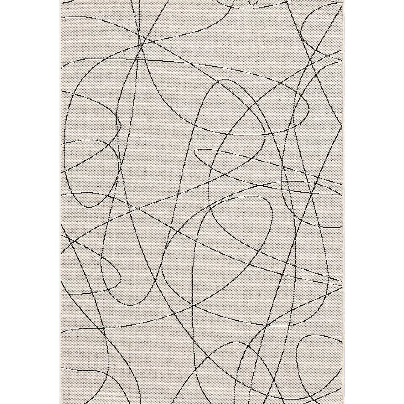 Teppich Lineo wool/ black 120x170cm, 120 x 170 cm günstig online kaufen
