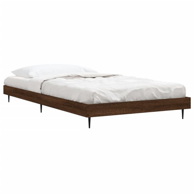 vidaXL Bett Bettgestell ohne Matratze Braun Eiche 90x200 cm Holzwerkstoff günstig online kaufen