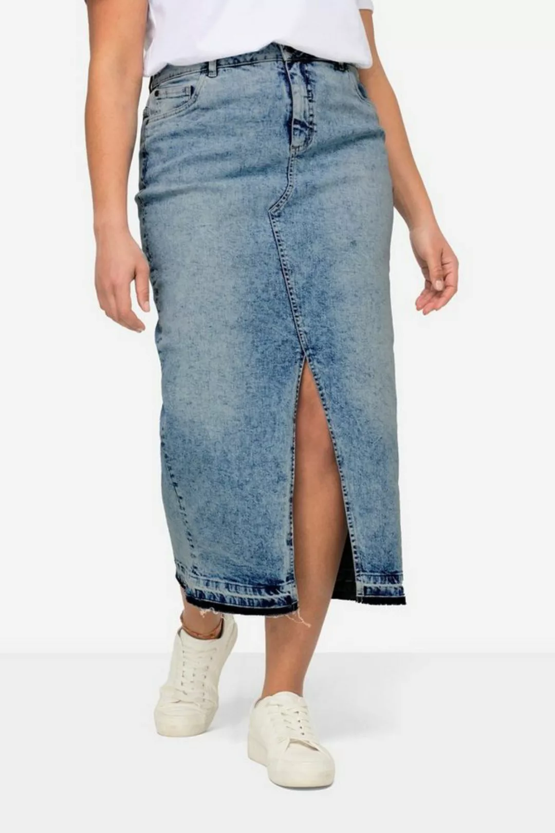 Angel of Style Jeansrock Maxi-Jeansrock Straight Fit 5-Pocket Schlitz vorne günstig online kaufen