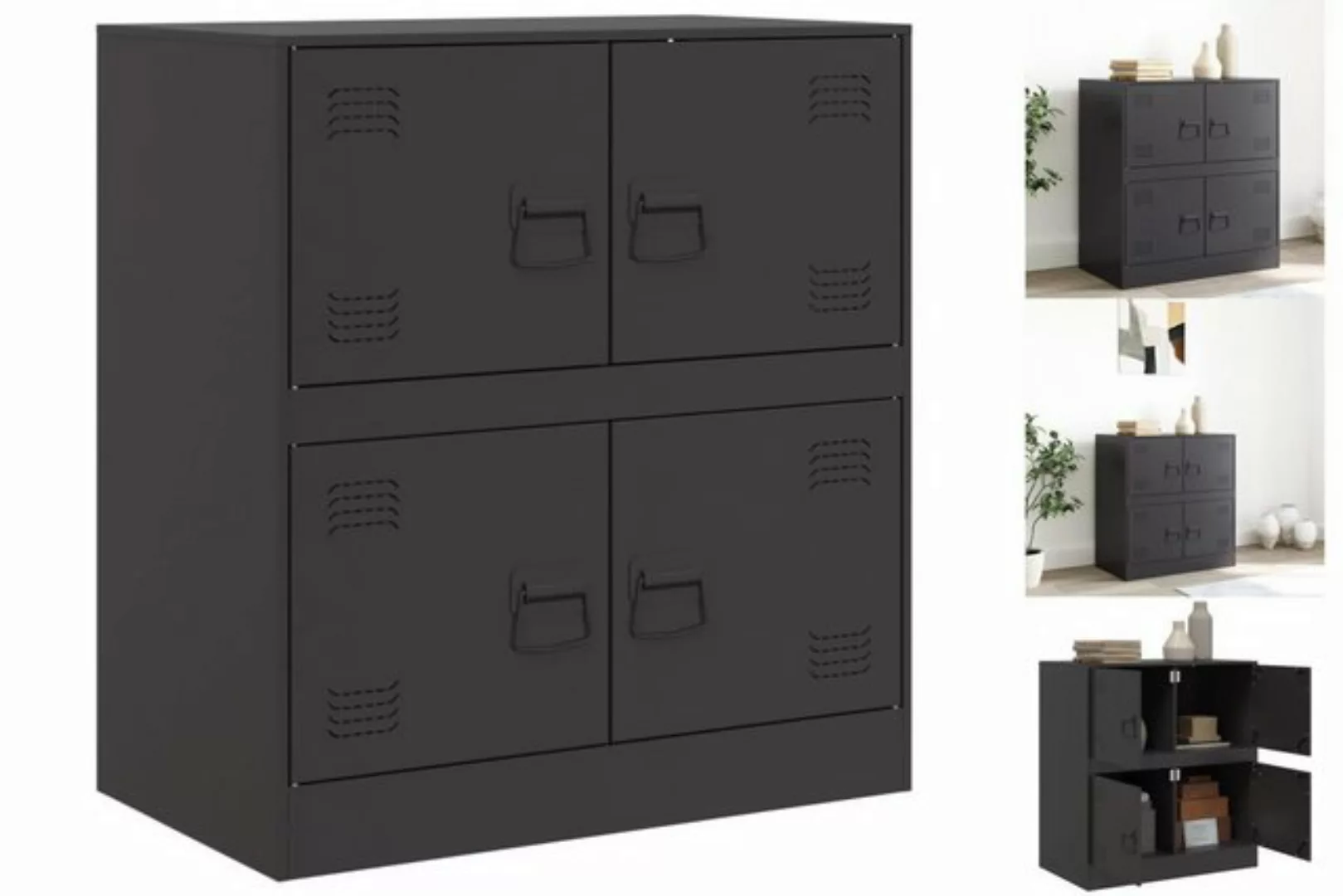 vidaXL Mehrzweckschrank Sideboard Schwarz 67x39x73 cm Stahl günstig online kaufen