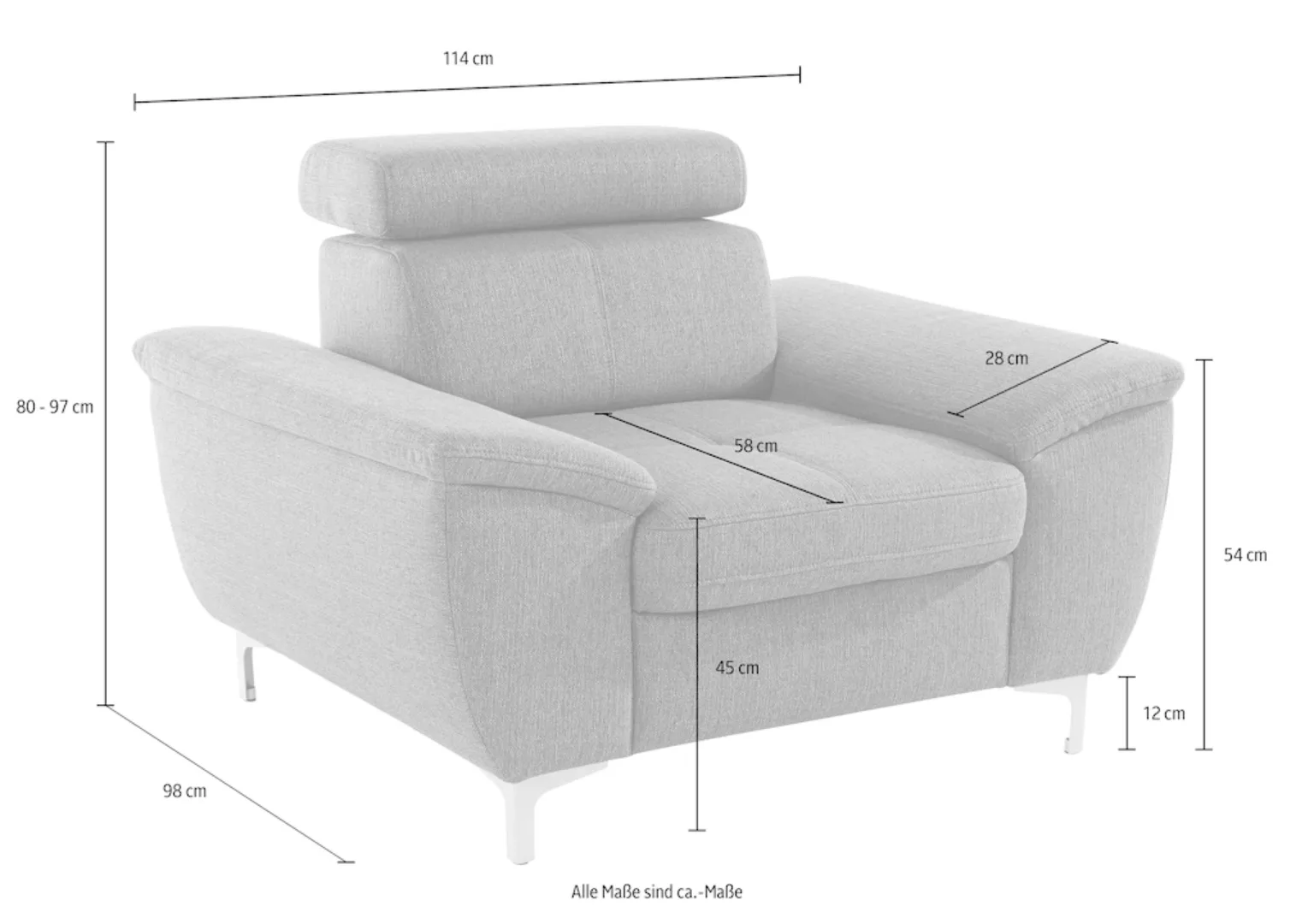 exxpo - sofa fashion Sessel »Nappa« günstig online kaufen