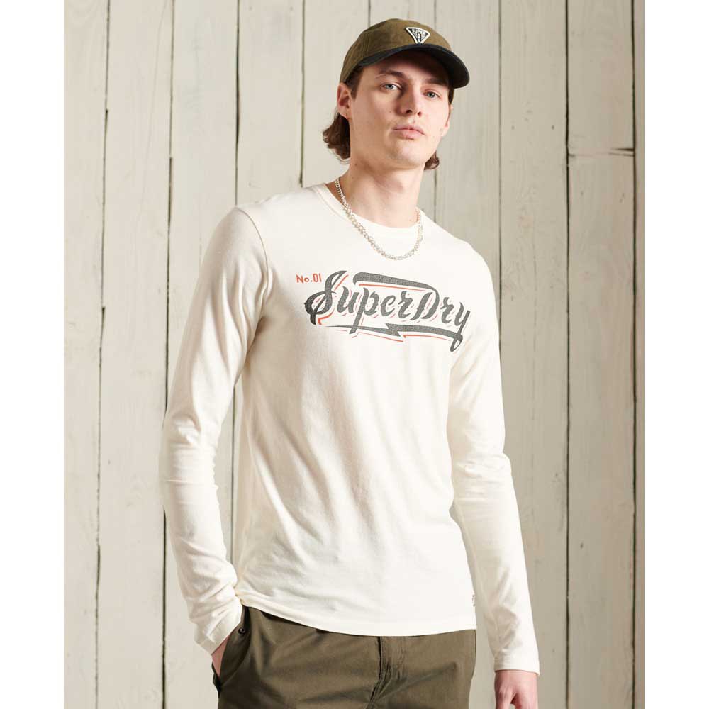 Superdry Boho Graphic Langarm-t-shirt 2XL Bone White günstig online kaufen