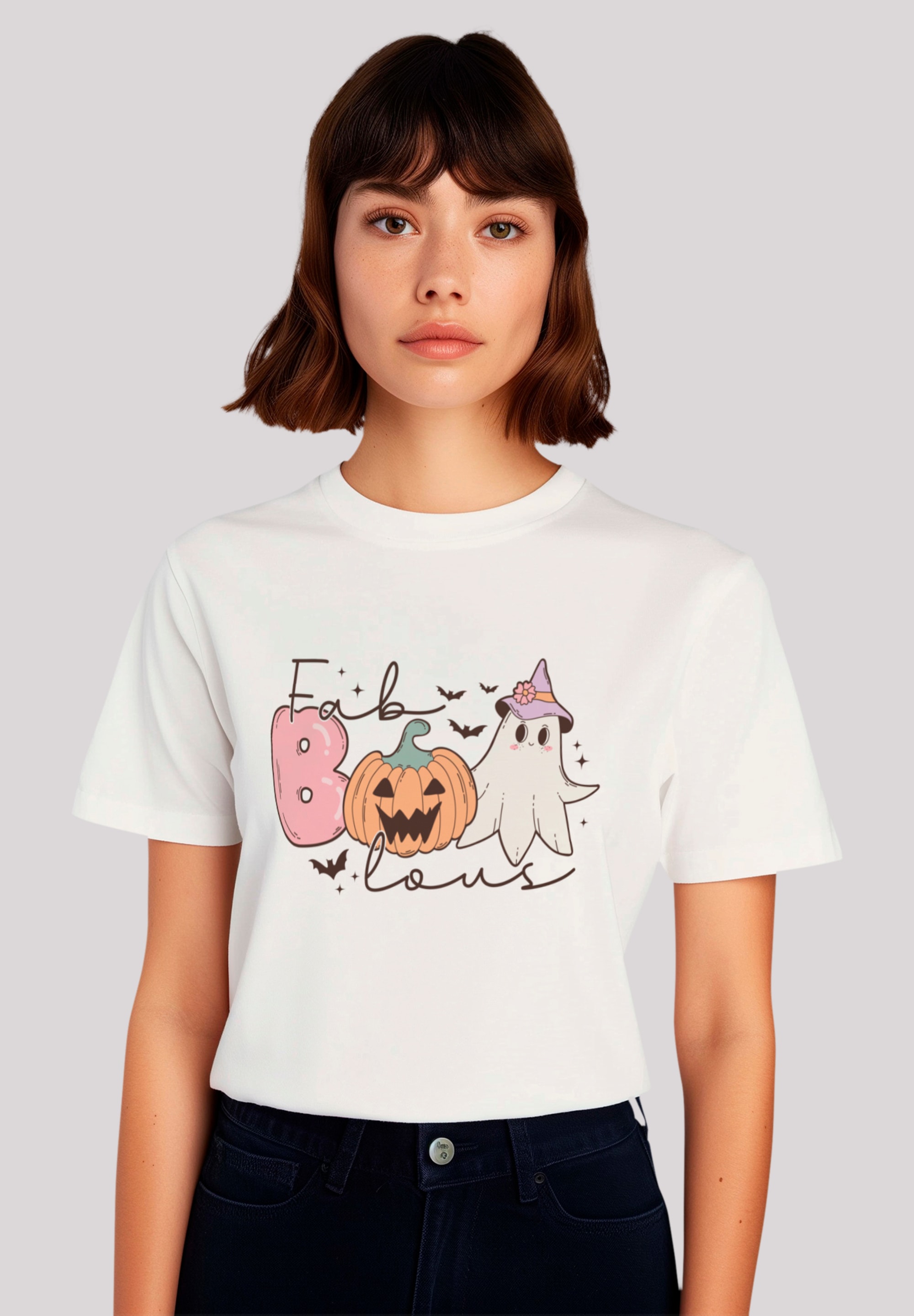 F4NT4STIC T-Shirt "Retro Halloween Fab Boo Lous", Premium Qualität, Hallowe günstig online kaufen