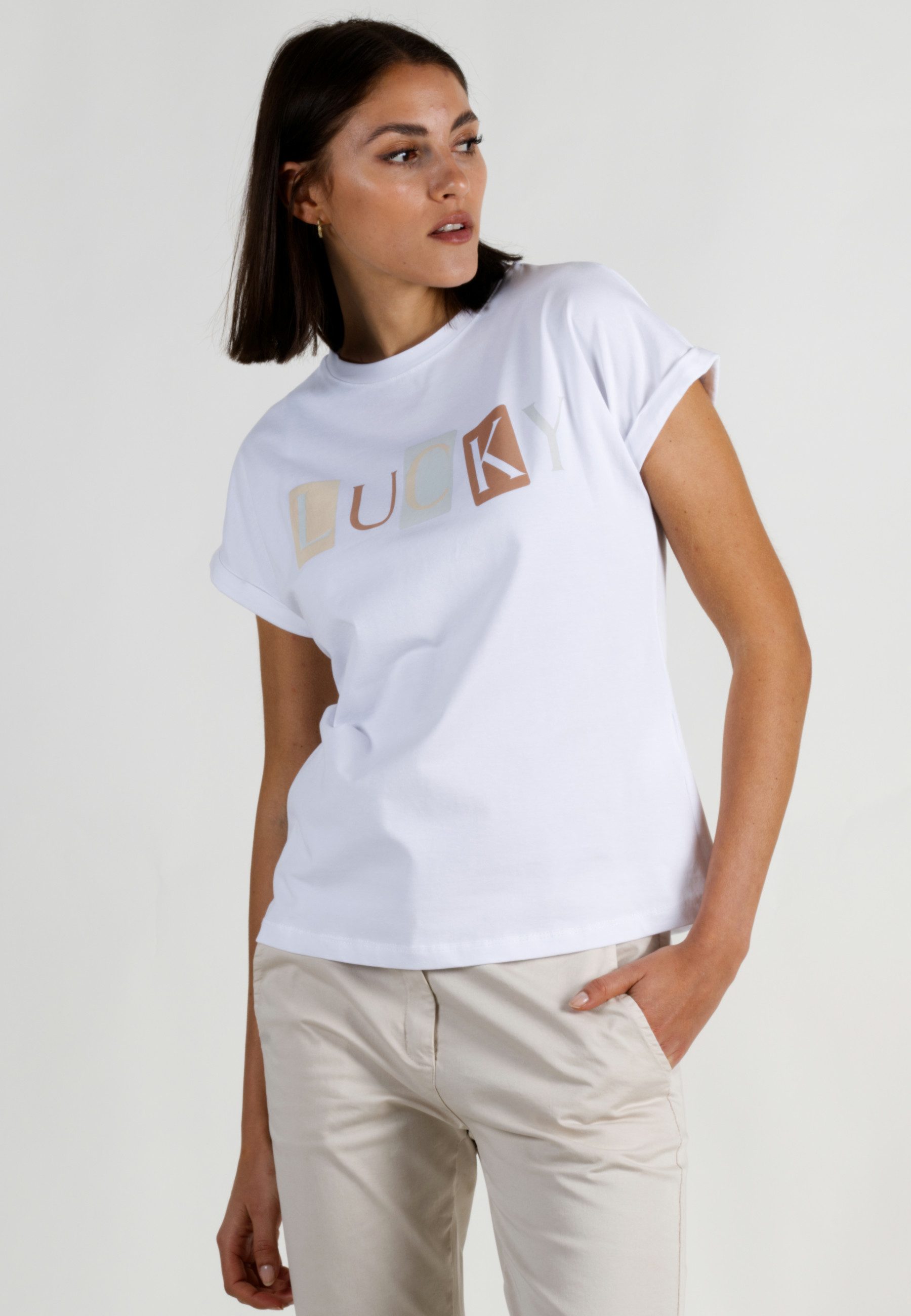 Andijamo-Fashion T-Shirt LUCKY T-SHIRT exklusiv Print günstig online kaufen