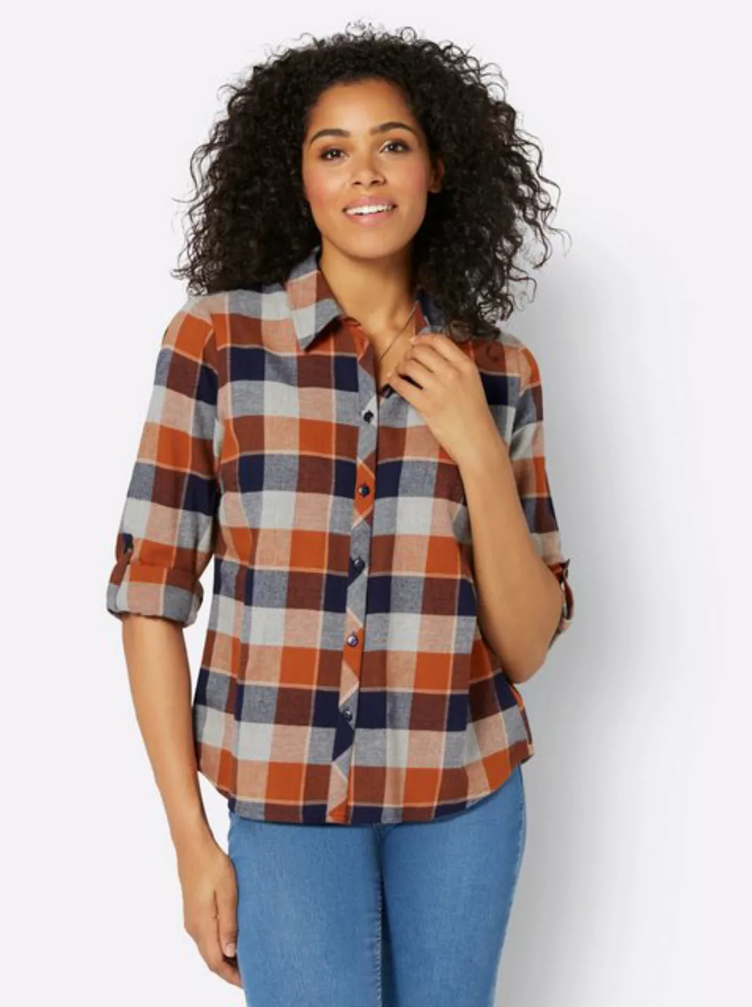 Witt Klassische Bluse Flanell-Bluse günstig online kaufen