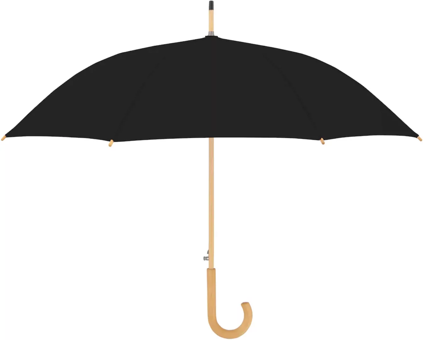 doppler Stockregenschirm "nature Long, simple black" günstig online kaufen