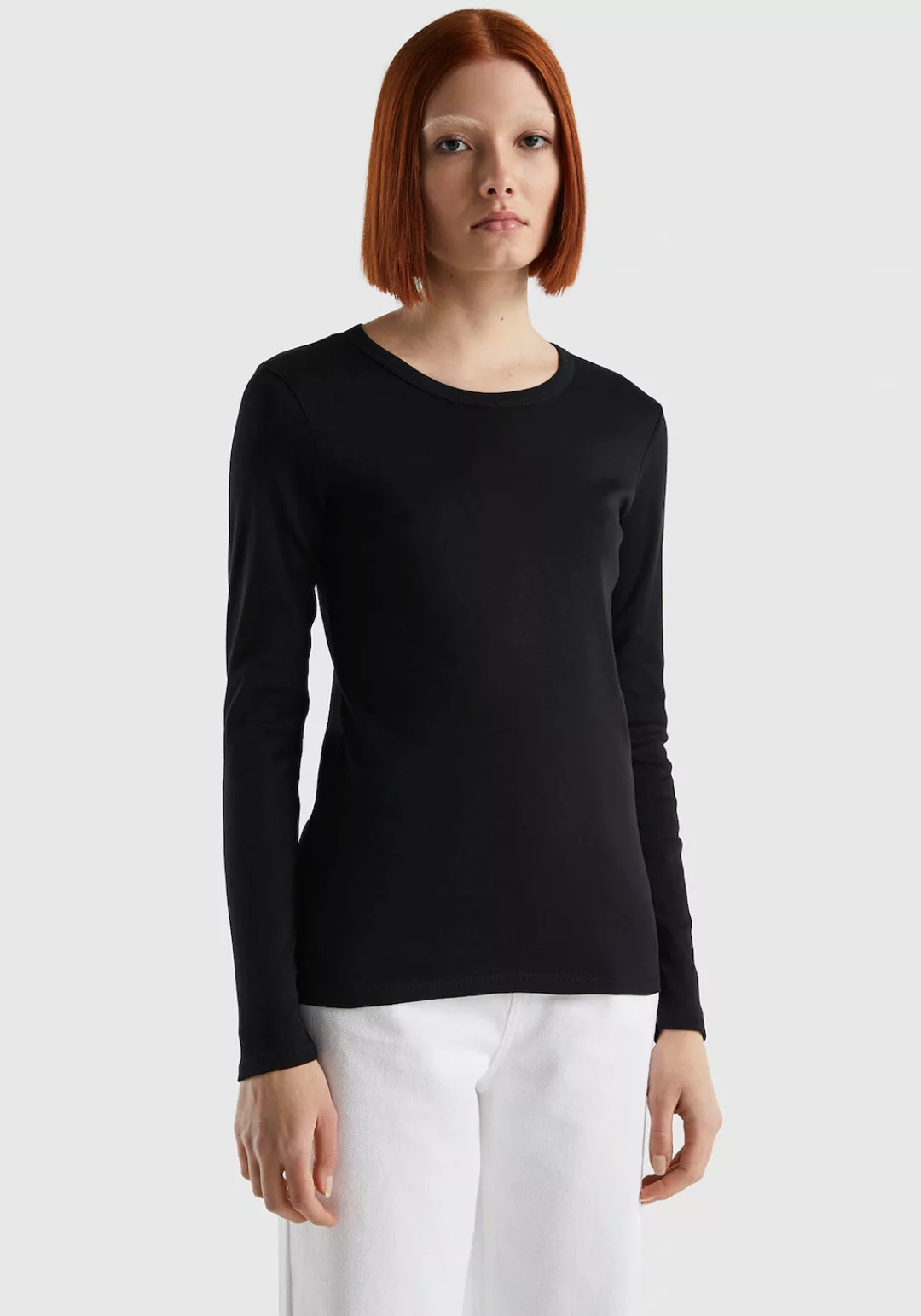 United Colors of Benetton Langarmshirt, im Basic-Look günstig online kaufen