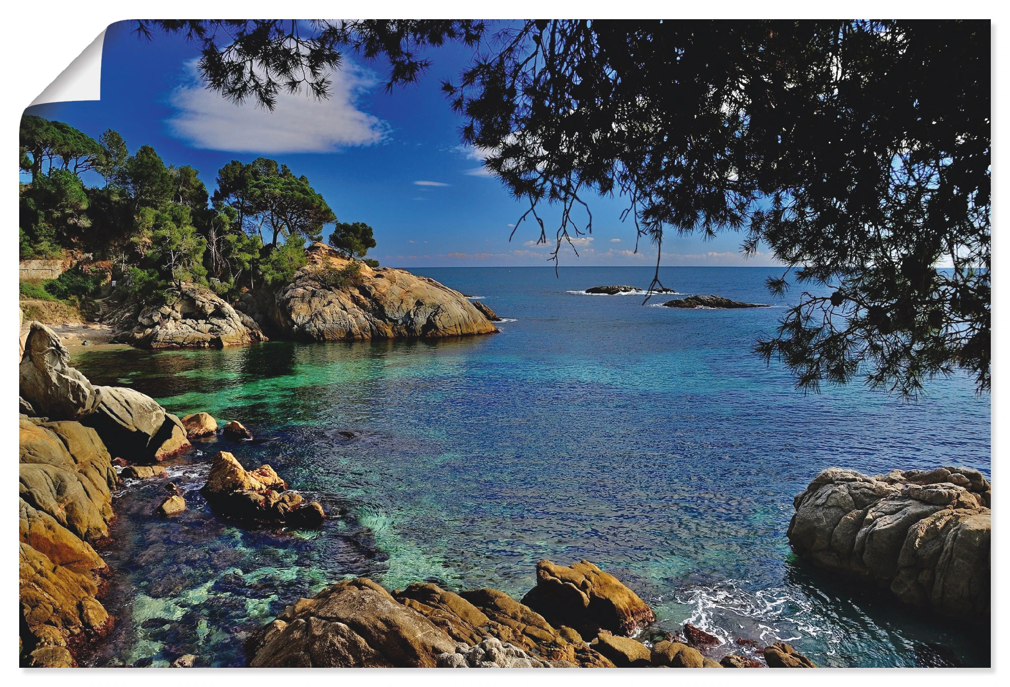 Artland Poster "Bucht an der Costa Brava", Küste, (1 St.), als Alubild, Lei günstig online kaufen